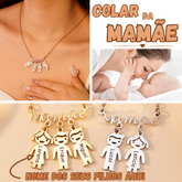 COLAR DA MAMÃE™ 1 Filho / Ouro (1 un) + PINGENTE COLAR DA VOVÓ™ / Ouro (1 un)