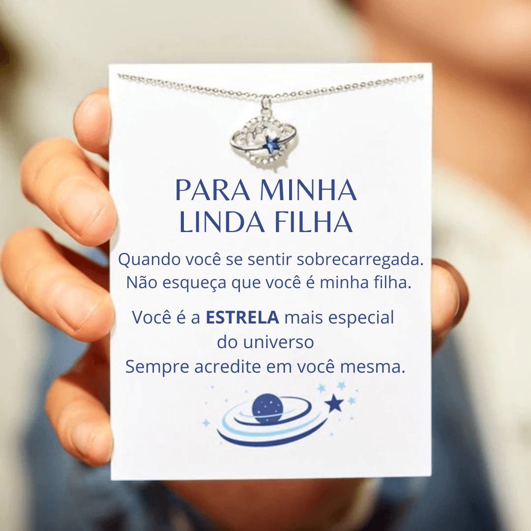 PARA MINHA FILHA - COLAR ESTRELA RADIANTE - loja dália
