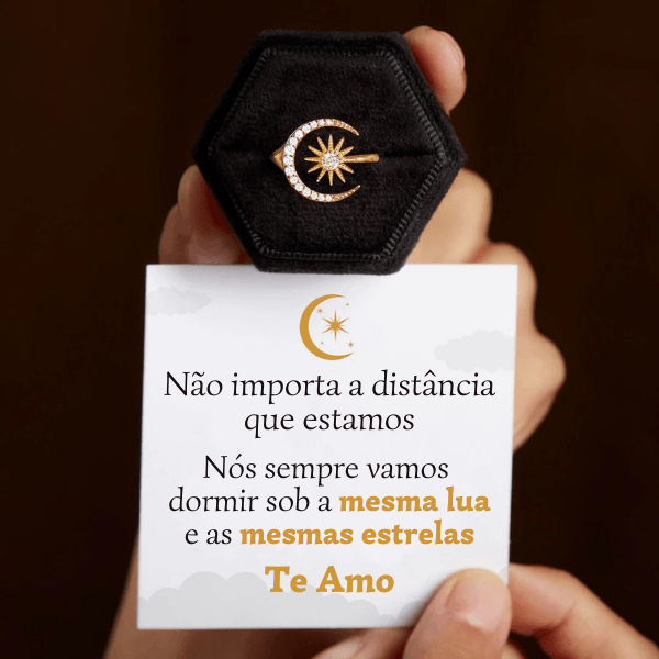 ANEL MESMA LUA E ESTRELAS - loja dália