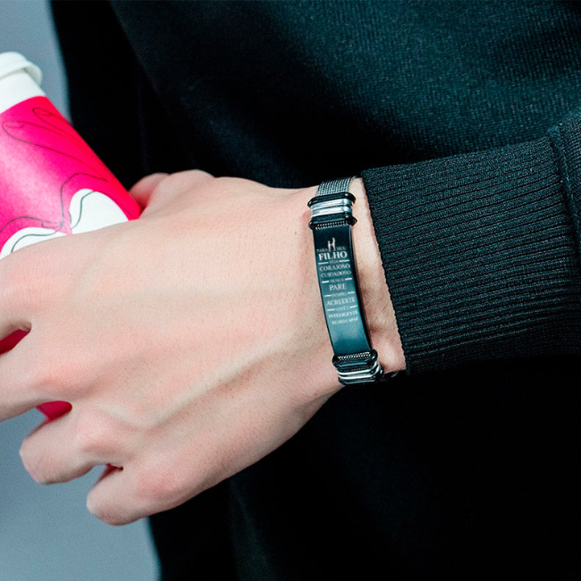 Pai para Filho - Pulseira Seja Corajoso