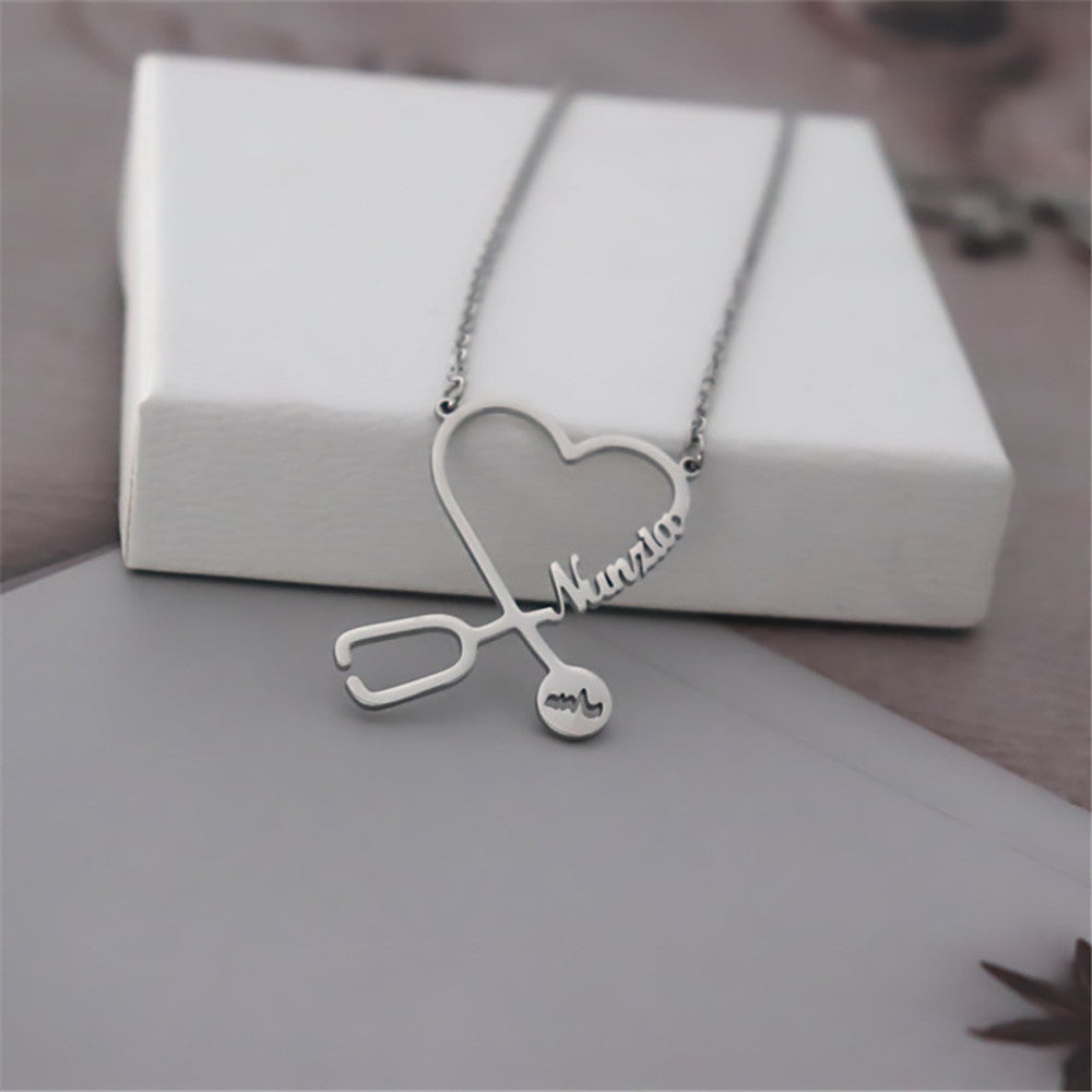Colar Estetoscópio do Amor Personalizado