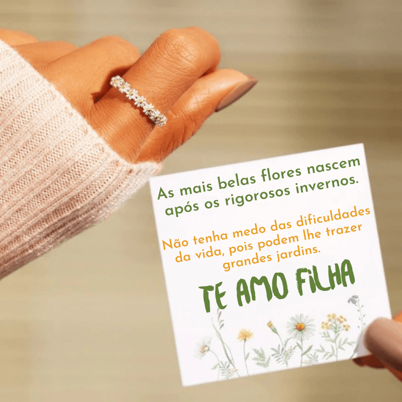PARA MINHA FILHA - ANEL DOCE MARGARIDA - loja dália