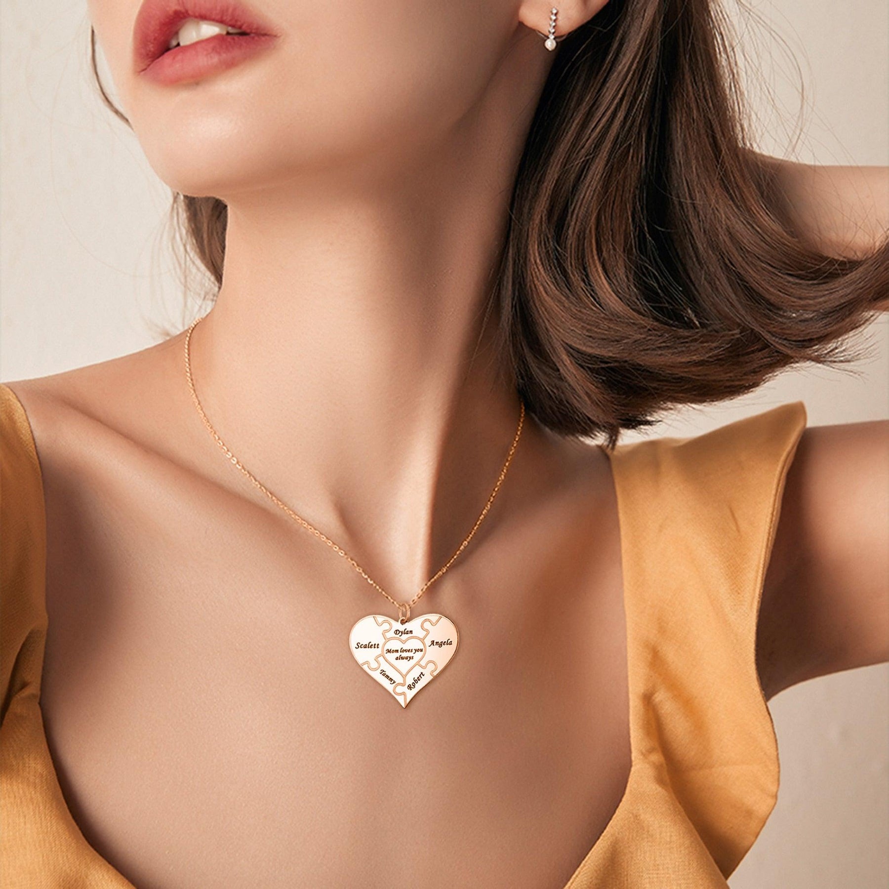 Colar da Família - Quebra-Cabeça Personalizável - loja dália