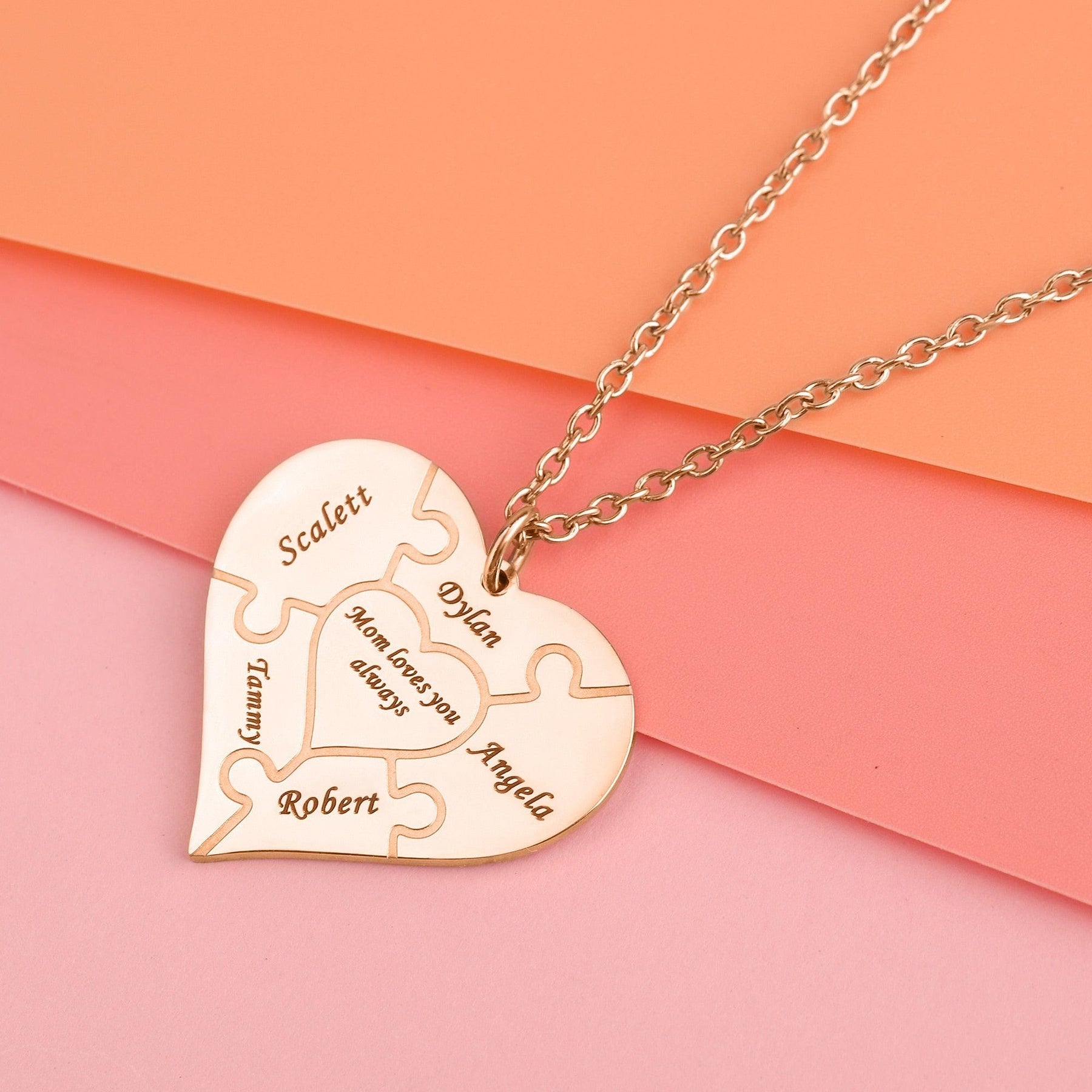 Colar da Família - Quebra-Cabeça Personalizável - loja dália