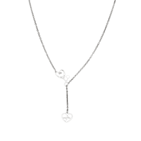 Colar Estetoscópio do Amor - Banhado em Ouro 18k - loja dália