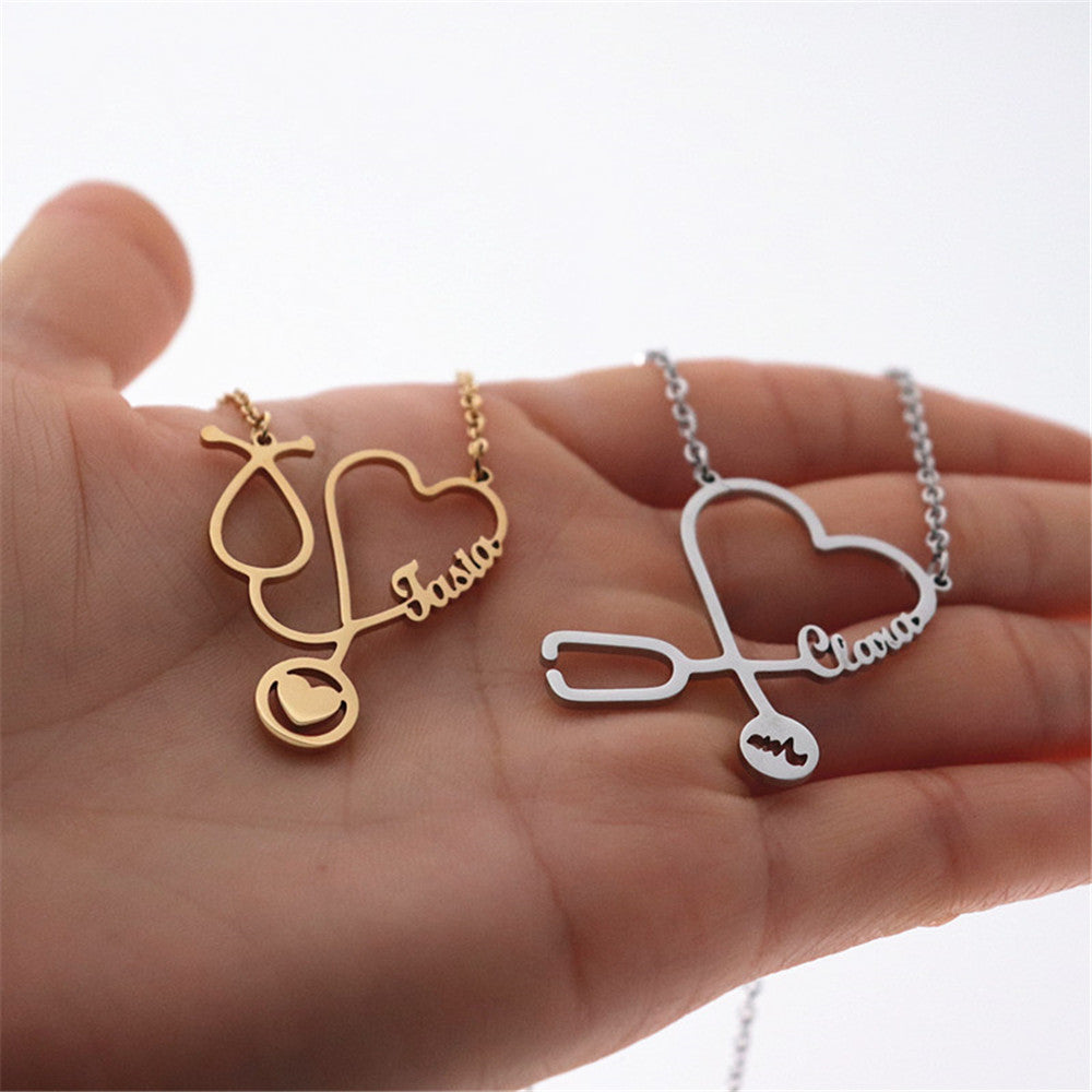 Colar Estetoscópio do Amor Personalizado